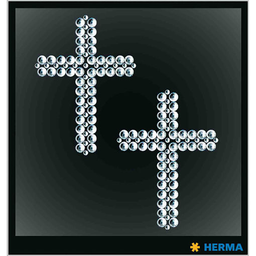 Picture of CRYSTAL STICKERS SILVER CROSS